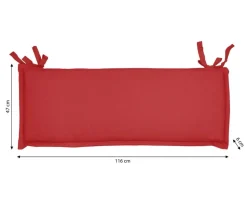 Dehner Bankauflage Veneto 2-Sitzer, ca. B116/H6/T47 cm