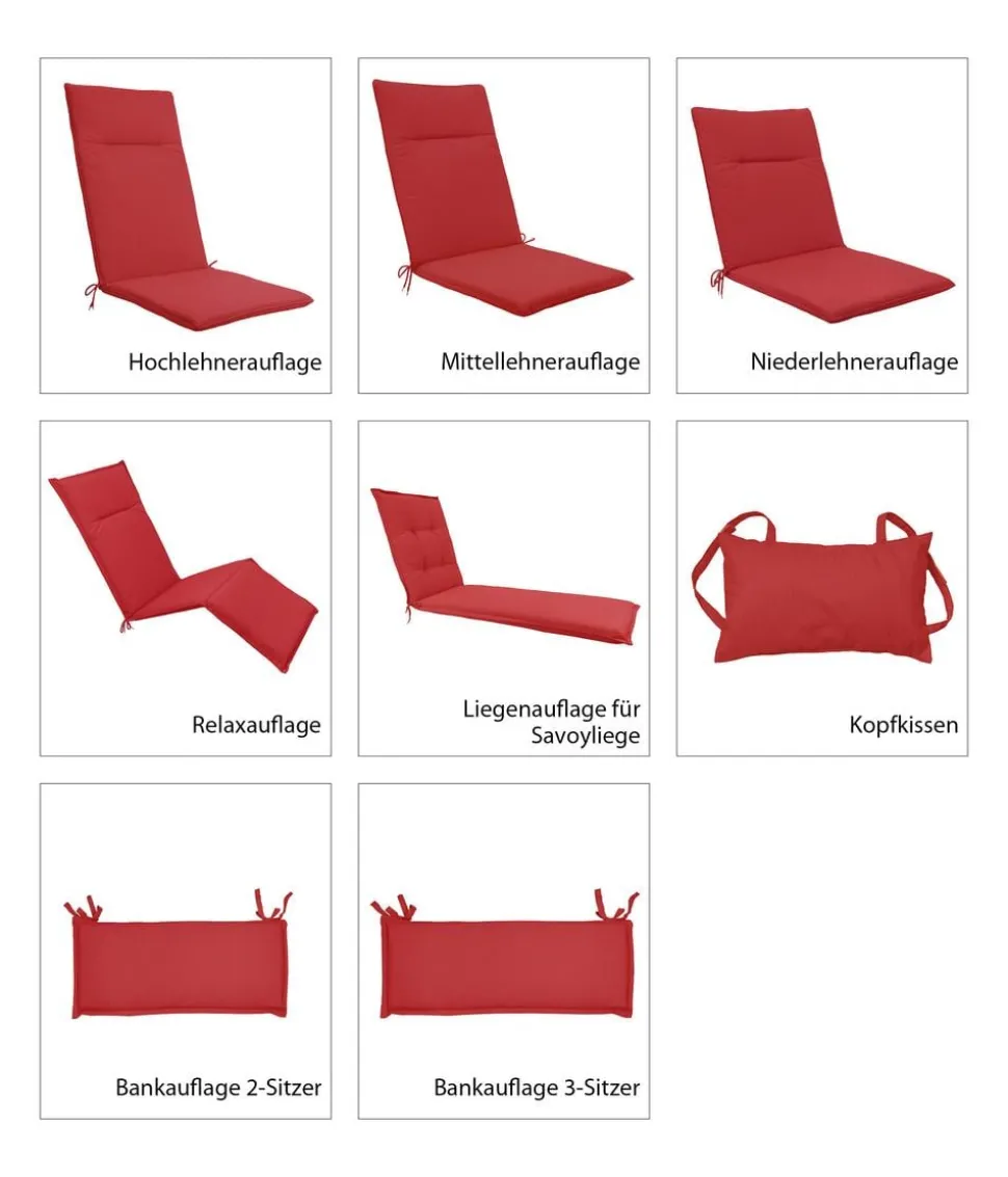Dehner Bankauflage Veneto 3-Sitzer, ca. B156/H6/T47 cm