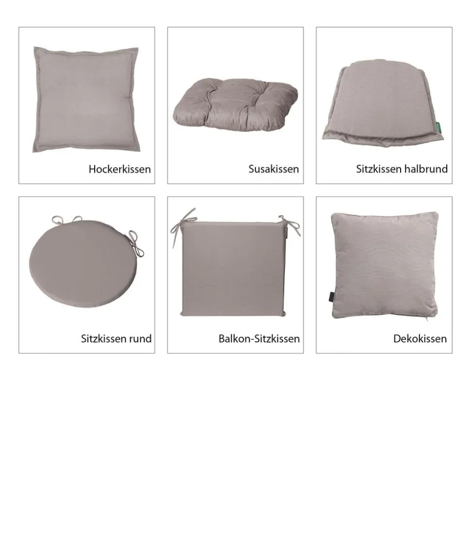 Dehner Bankauflage Veneto 3-Sitzer, ca. B156/H6/T47 cm