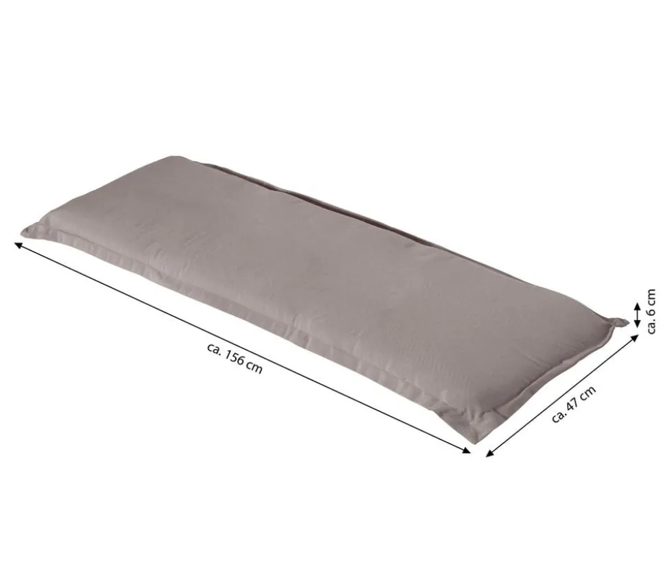 Dehner Bankauflage Veneto 3-Sitzer, ca. B156/H6/T47 cm
