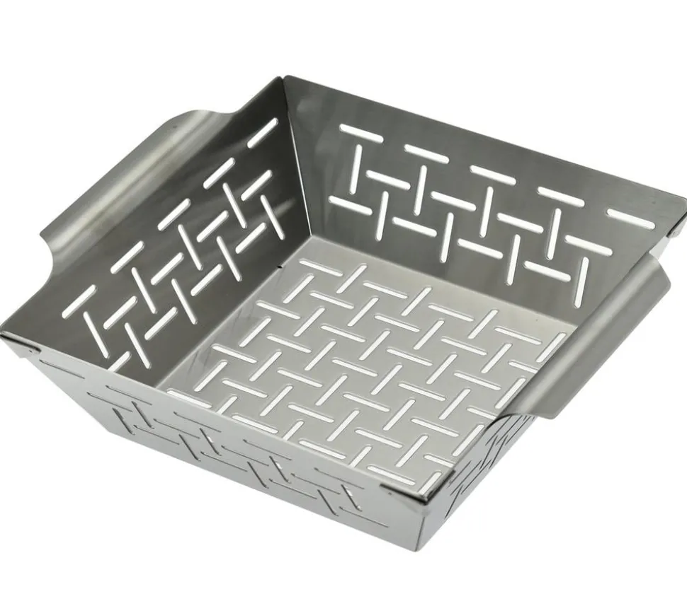 Dehner BBQ Edelstahl-Gemüsekorb, ca. B21,3/H6,5/T21,3 cm