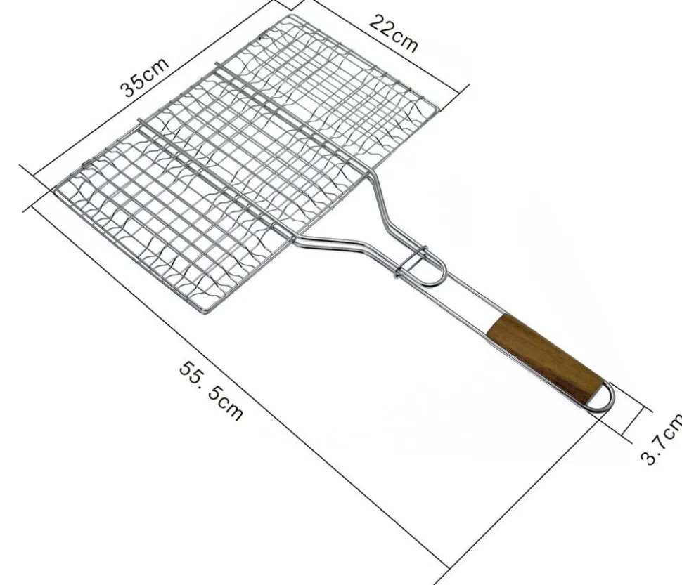 Dehner BBQ Edelstahl-Hamburgergriller, ca. B55,5/T35 cm
