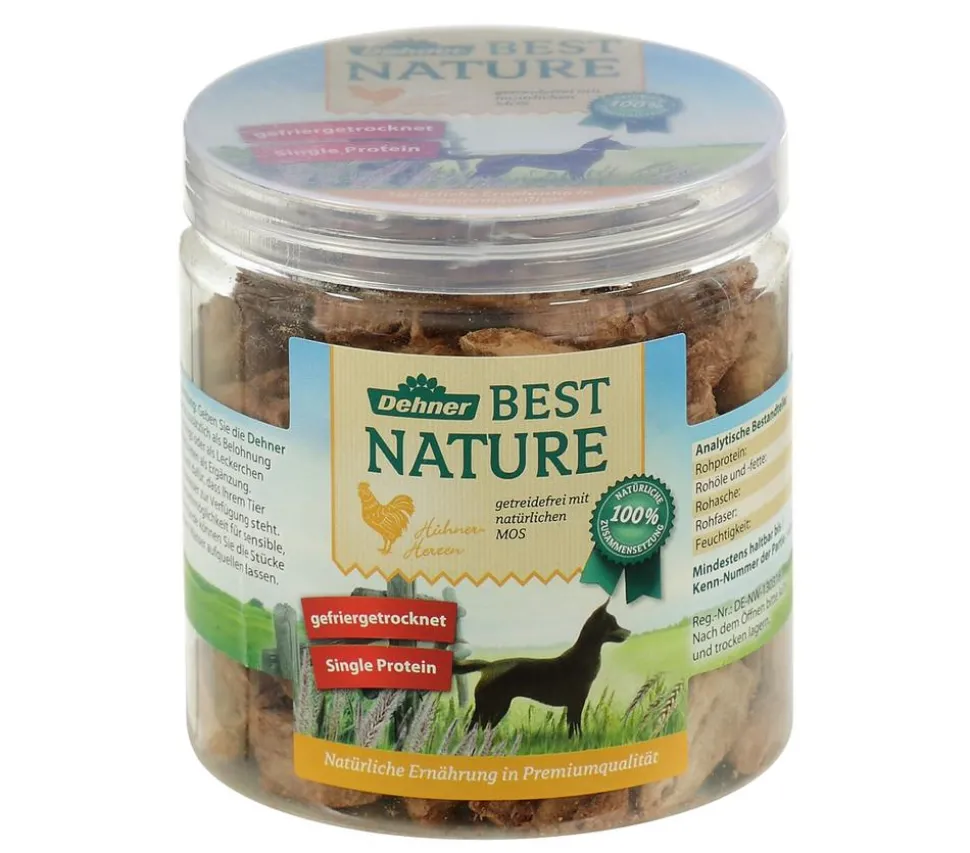 Dehner Best Nature Hundesnack Hühnerherzen, 60 g