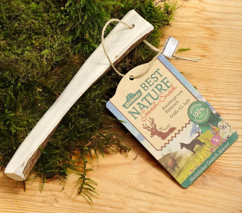 Dehner Best Nature Hundesnack Kaustange vom Rothirsch, halb
