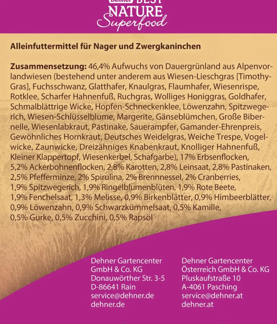 Dehner Best Nature Kleintierfutter Superfood Block