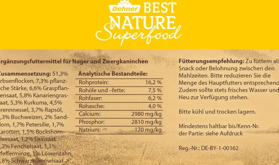 Dehner Best Nature Nagersnack-Würfel Superfood Sanddorn