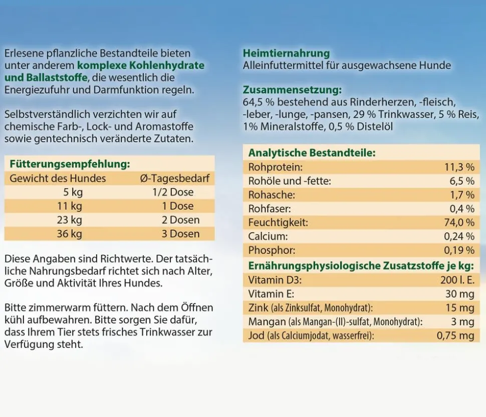 Dehner Best Nature Nassfutter für Hunde Adult