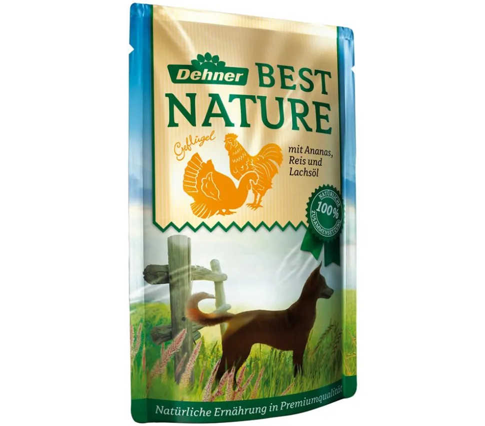 Dehner Best Nature Nassfutter für Hunde Adult, 12 x 150 g