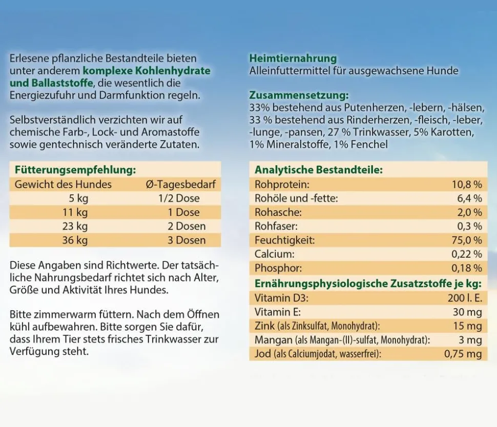 Dehner Best Nature Nassfutter für Hunde Adult