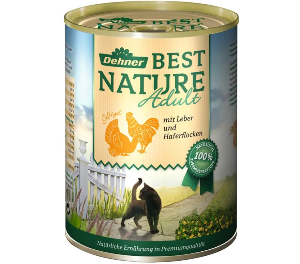 Dehner Best Nature Nassfutter für Katzen Adult, 6 x 200 g/400 g