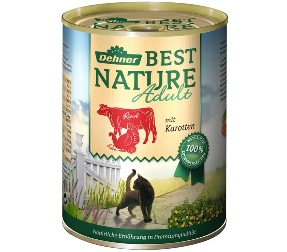 Dehner Best Nature Nassfutter für Katzen Adult, 6 x 200 g/400 g