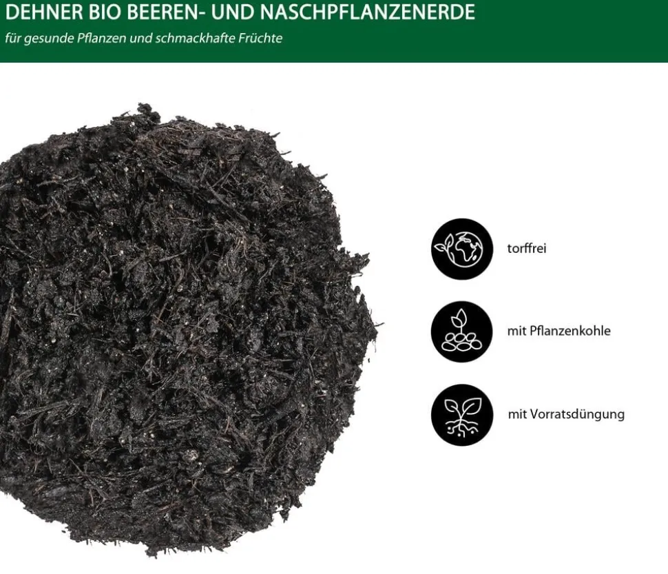 Dehner Bio Beeren- und Naschpflanzenerde, 18 l
