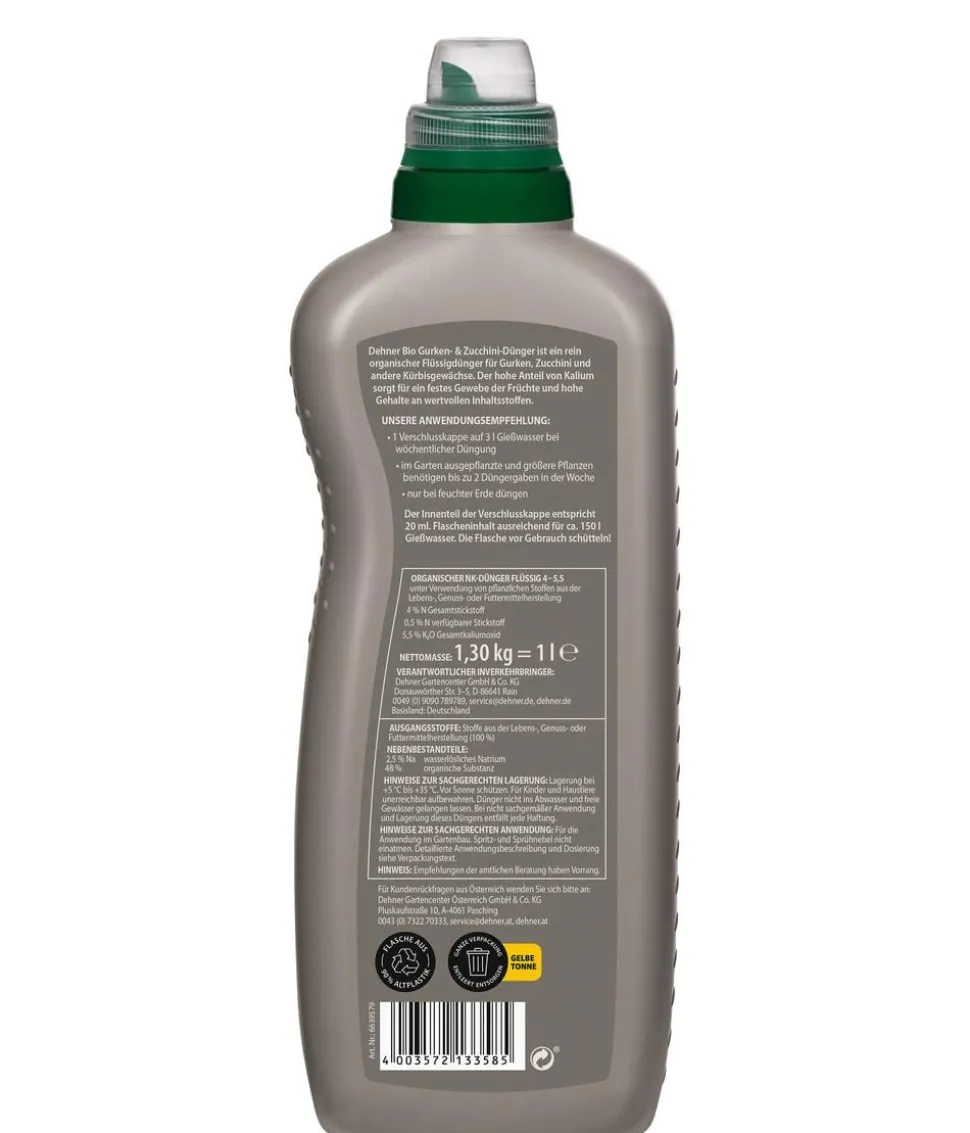 Dehner Bio Gurken- und Zucchini-Dünger, flüssig, 1 l