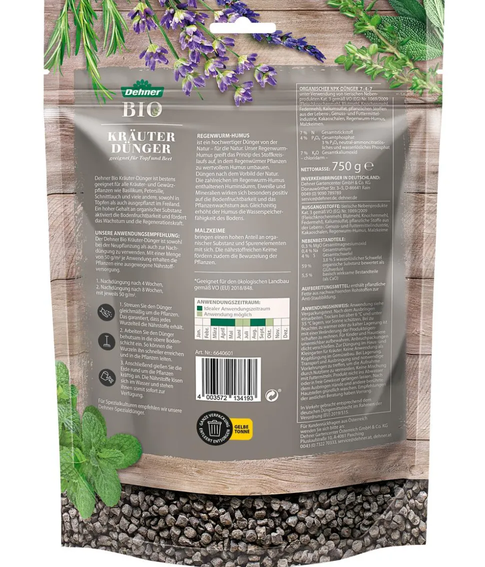 Dehner Bio Kräuter-Dünger, 750 g