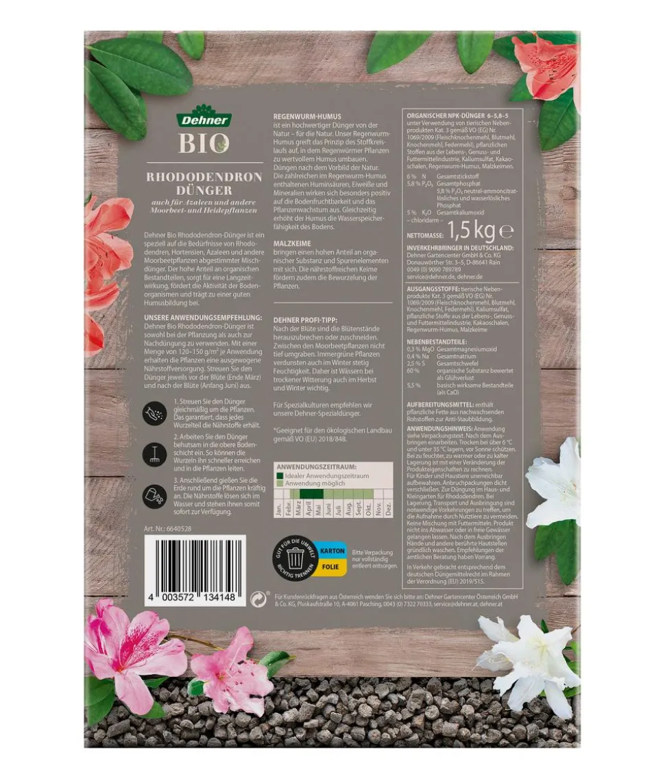 Dehner Bio Rhododendron-Dünger, 1,5 kg