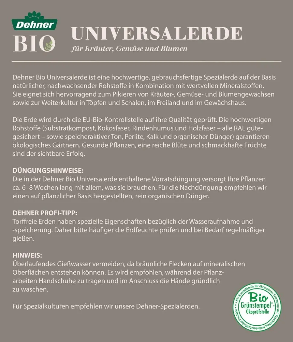 Dehner Bio Universal-Erde, 48 x 40 Liter