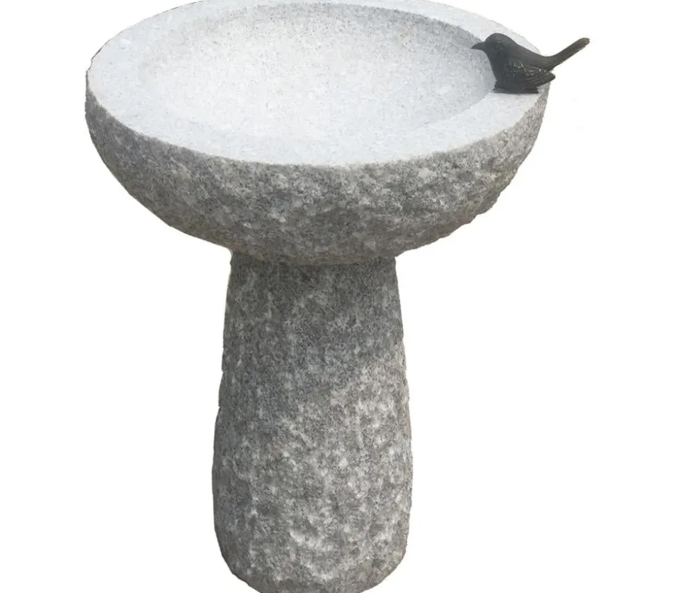 Dehner Bronze-Vogel für Granit-Vogeltränke, ca. B10/H5/T4 cm