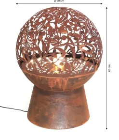 Dehner Cortenstahl-Gartenbrunnen Floral, ca. H66 cm