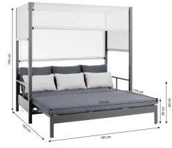 Dehner Daybed Hollywood, ca. B195/H195/T183 cm