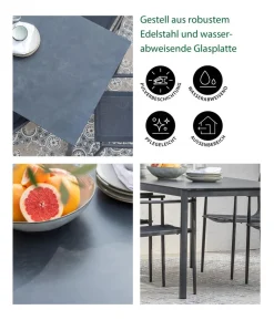 Dehner Diningtisch Lille, ca. B180/H75/T90 cm