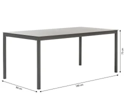 Dehner Diningtisch Lille, ca. B180/H75/T90 cm