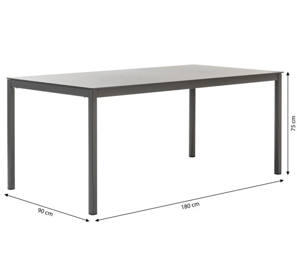 Dehner Diningtisch Lille, ca. B180/H75/T90 cm