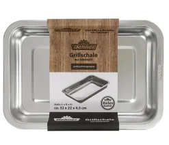 Dehner Edelstahl-Grillschale, ca. B22/H4,5/T32 cm