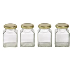 Dehner Einkochglas mit Schraubdeckel, 200 ml, 4er-Set