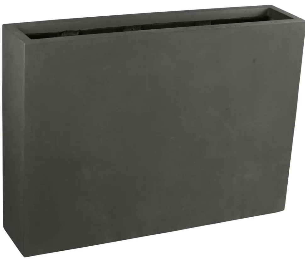 Dehner Fiberglas-Kasten, rechteckig, grau, ca. B118/H85/T26 cm