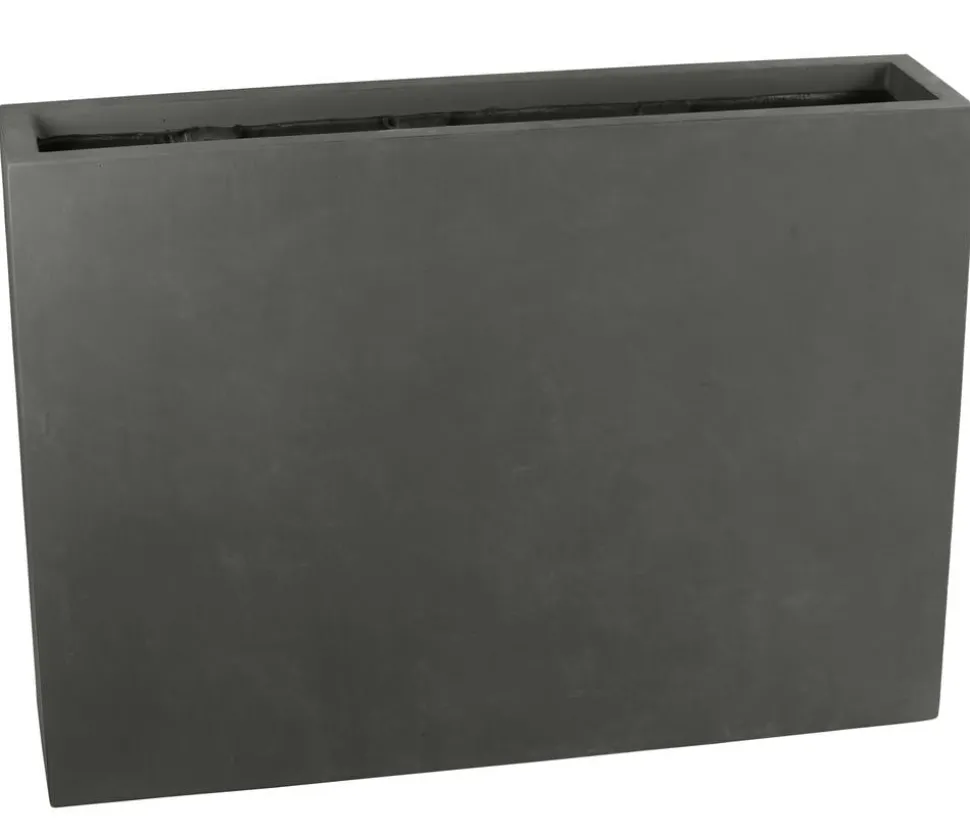 Dehner Fiberglas-Kasten, rechteckig, grau, ca. B118/H85/T26 cm