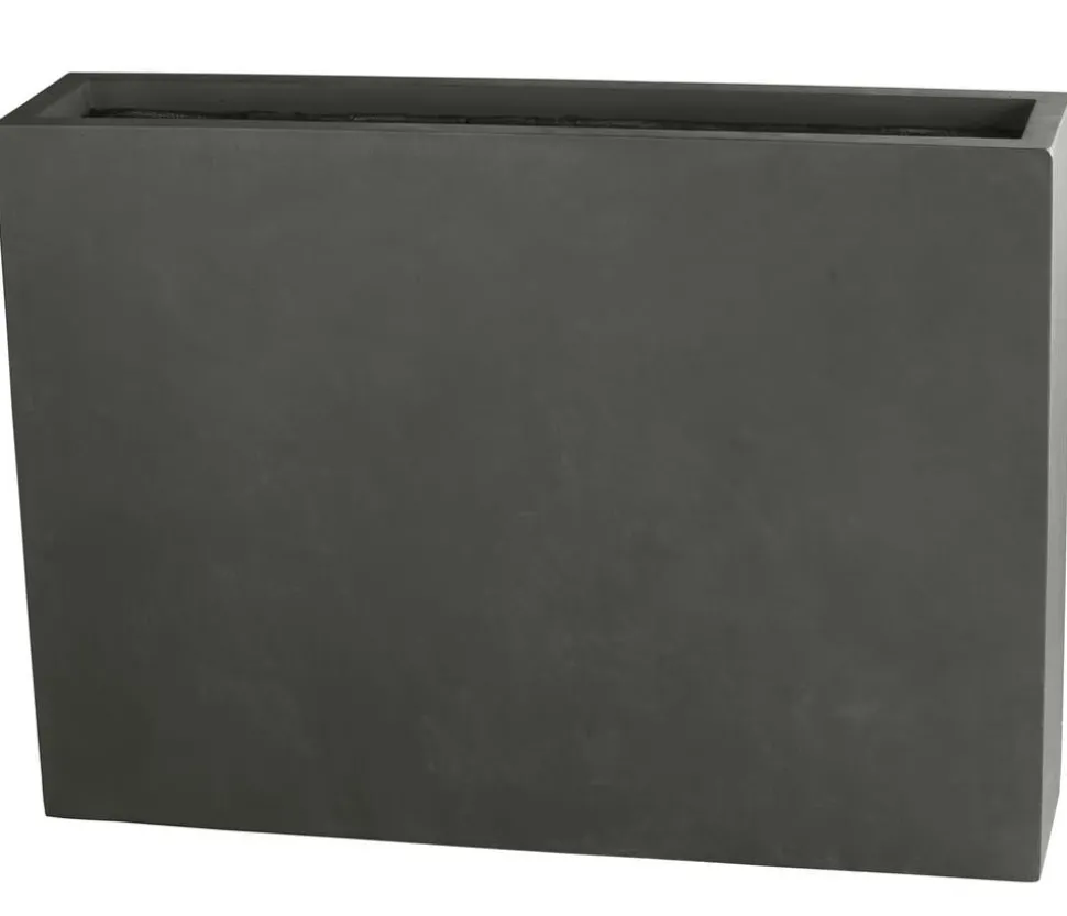 Dehner Fiberglas-Kasten, rechteckig, grau, ca. B118/H85/T26 cm