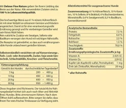 Dehner Fine Nature Nassfutter für Hunde Adult, Huhn mit Karotten, Brokkoli & Basilikum