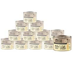 Dehner Fine Nature Nassfutter für Hunde Adult, Huhn mit Karotten, Brokkoli & Basilikum