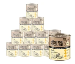 Dehner Fine Nature Nassfutter für Hunde Adult, Huhn mit Karotten, Brokkoli & Basilikum