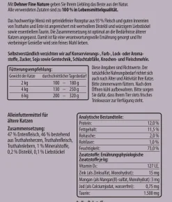 Dehner Fine Nature Nassfutter für Katzen Senior, Truthahn & Ente mit Distelöl & Liebstöckel