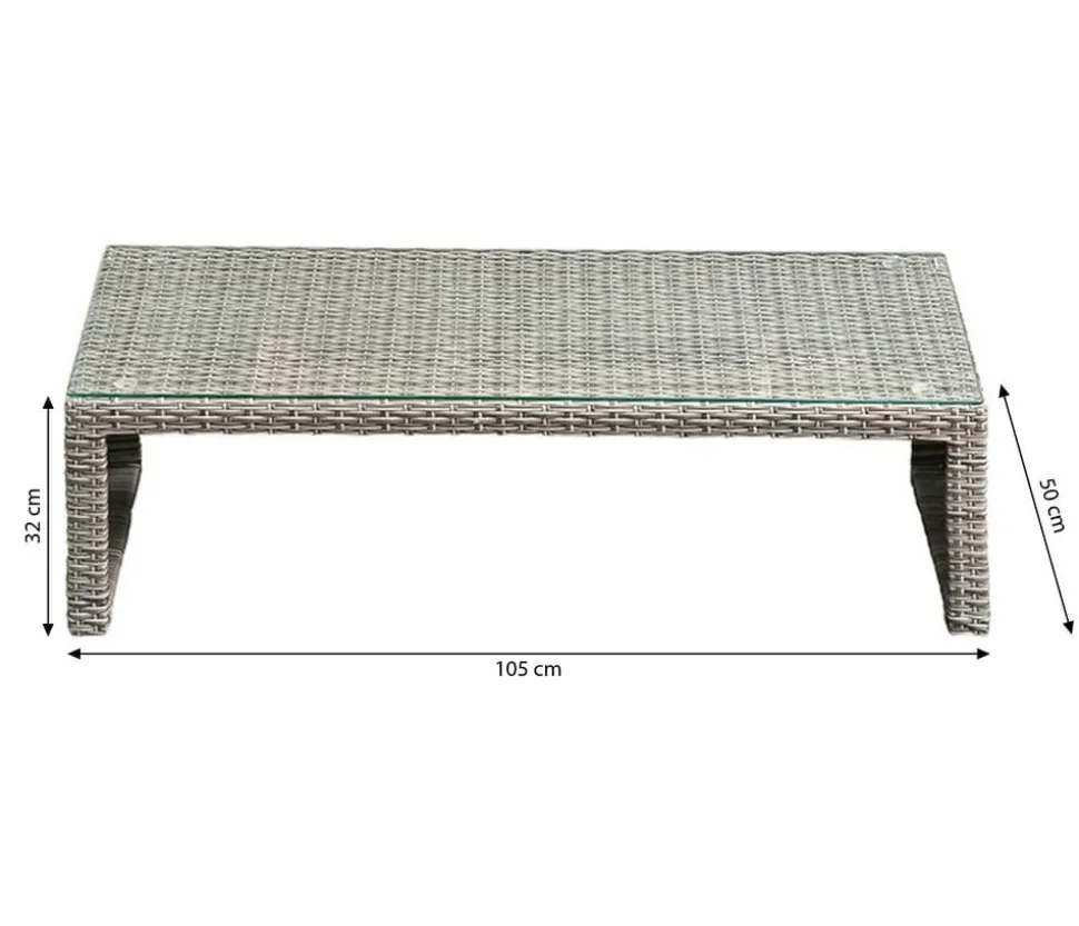 Dehner Geflecht-Lounge Rom, 4-teilig