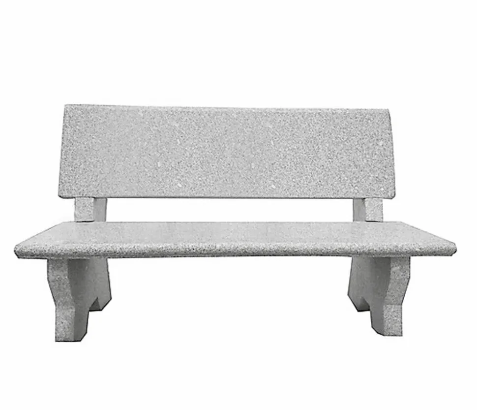 Dehner Granit-Gartenbank, grau, ca. B120/H75/T50 cm