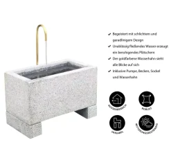 Dehner Granit-Gartenbrunnen Salzburg, ca. B60/H72/T35 cm