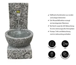 Dehner Granit-Gartenbrunnen Peel, ca. H70 cm