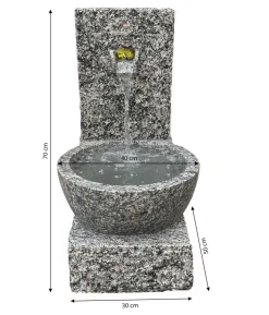 Dehner Granit-Gartenbrunnen Peel, ca. H70 cm