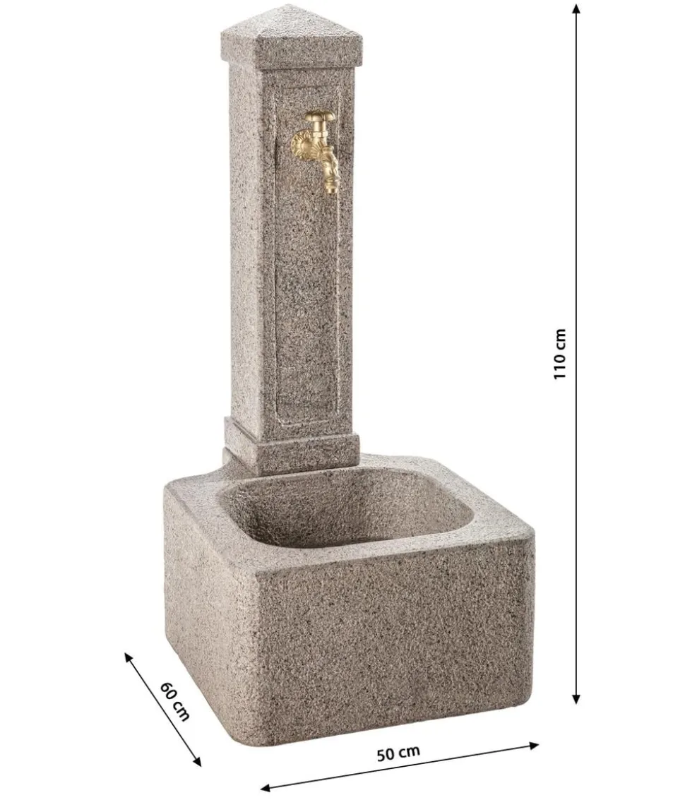 Dehner Granit-Gartenbrunnen Linz, ca. B62/H100/T46 cm