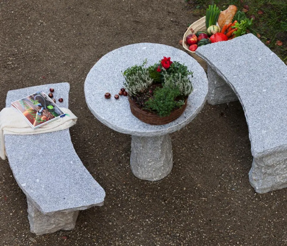 Dehner Granit-Tisch, rund, ca. Ø75/H75 cm