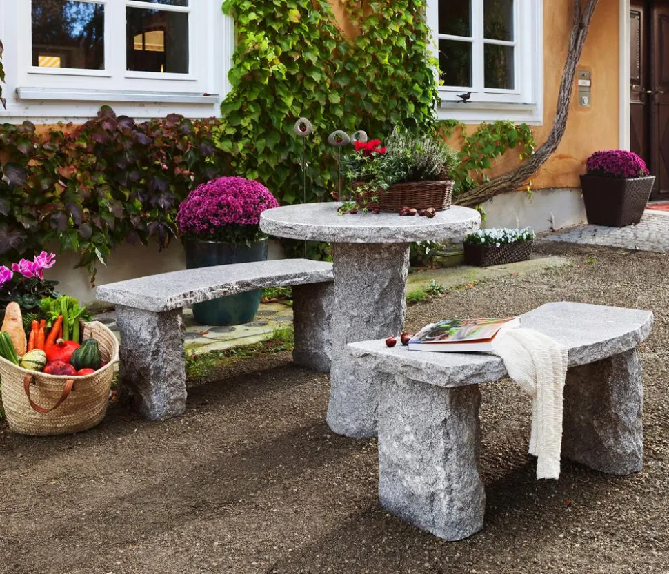 Dehner Granit-Tisch, rund, ca. Ø75/H75 cm