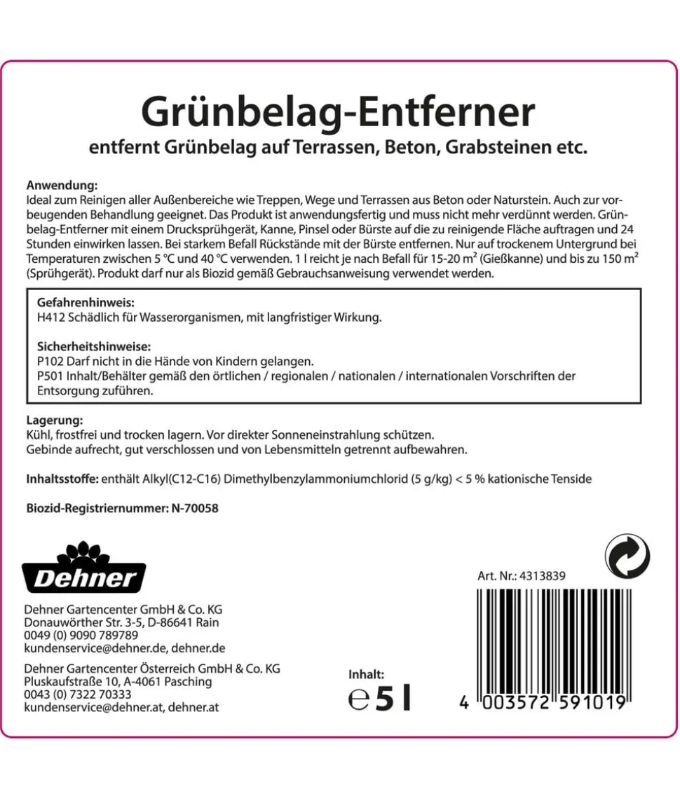 Dehner Grünbelag-Entferner, flüssig, 5 l