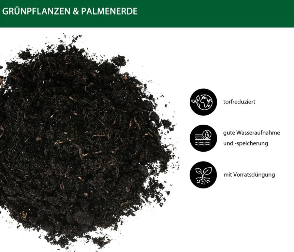 Dehner Grünpflanzen- und Palmenerde, 75 x 10 Liter