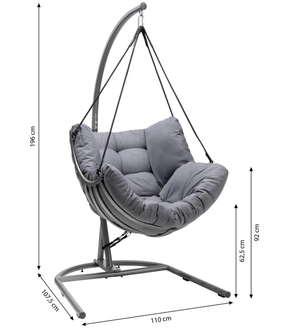 Dehner Hängesessel Chicago, ca. B110/H196/T107,5 cm