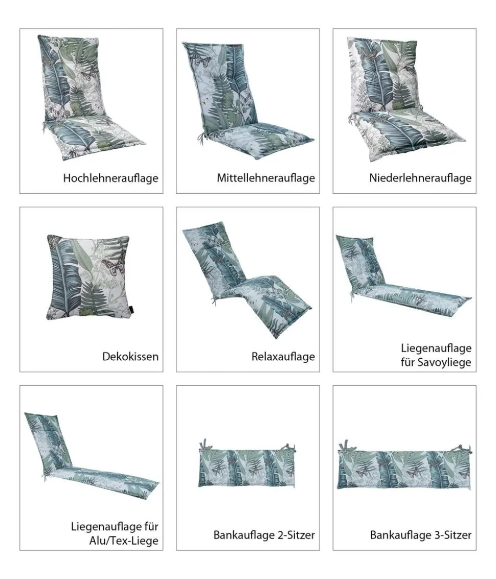 Dehner Hochlehnerauflage Sardegna, ca. B50/H6/T123 cm