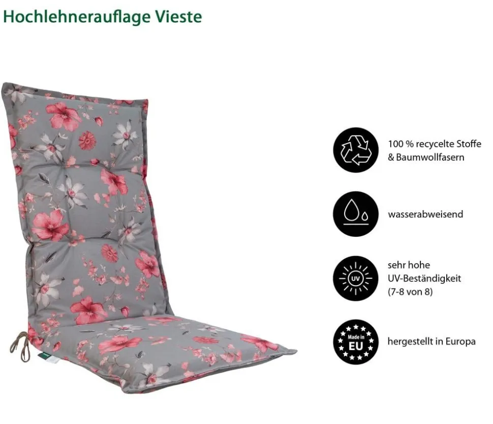 Dehner Hochlehnerauflage Vieste, ca. B50/H6/T123 cm