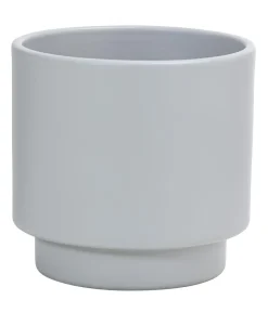 Dehner Keramik-Übertopf Elmar, grau, ca. Ø13 cm