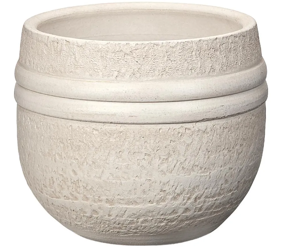 Dehner Keramik-Übertopf Rustika, bauchig, creme